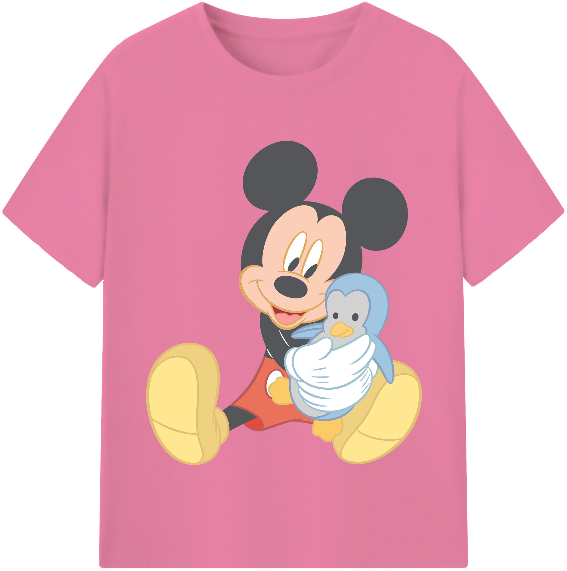 （画像用） ミッキーマウス Mickey Mouse 綿100％半袖Tシャツ（フロントプリント）